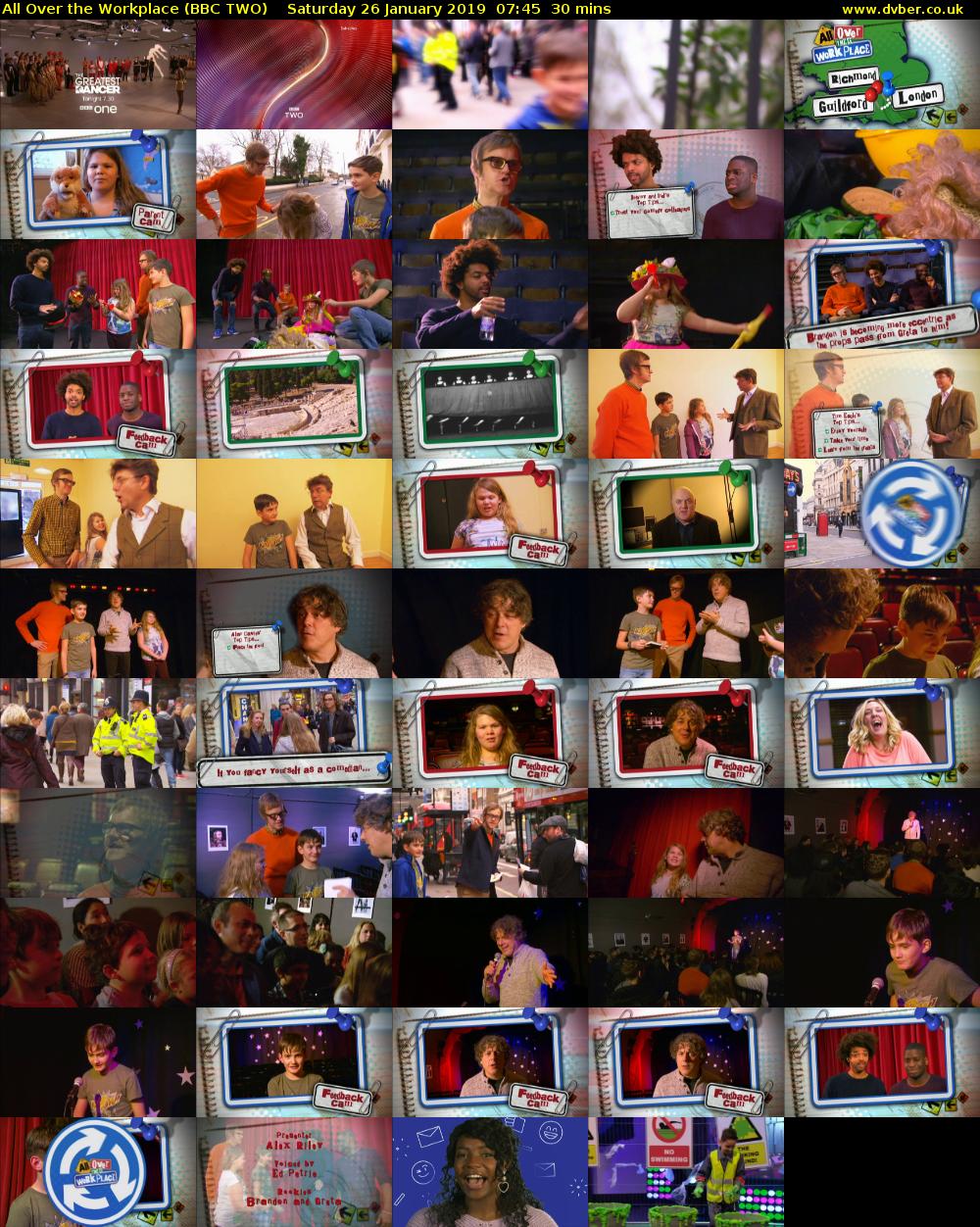 All Over the Workplace (BBC TWO) Saturday 26 January 2019 07:45 - 08:15