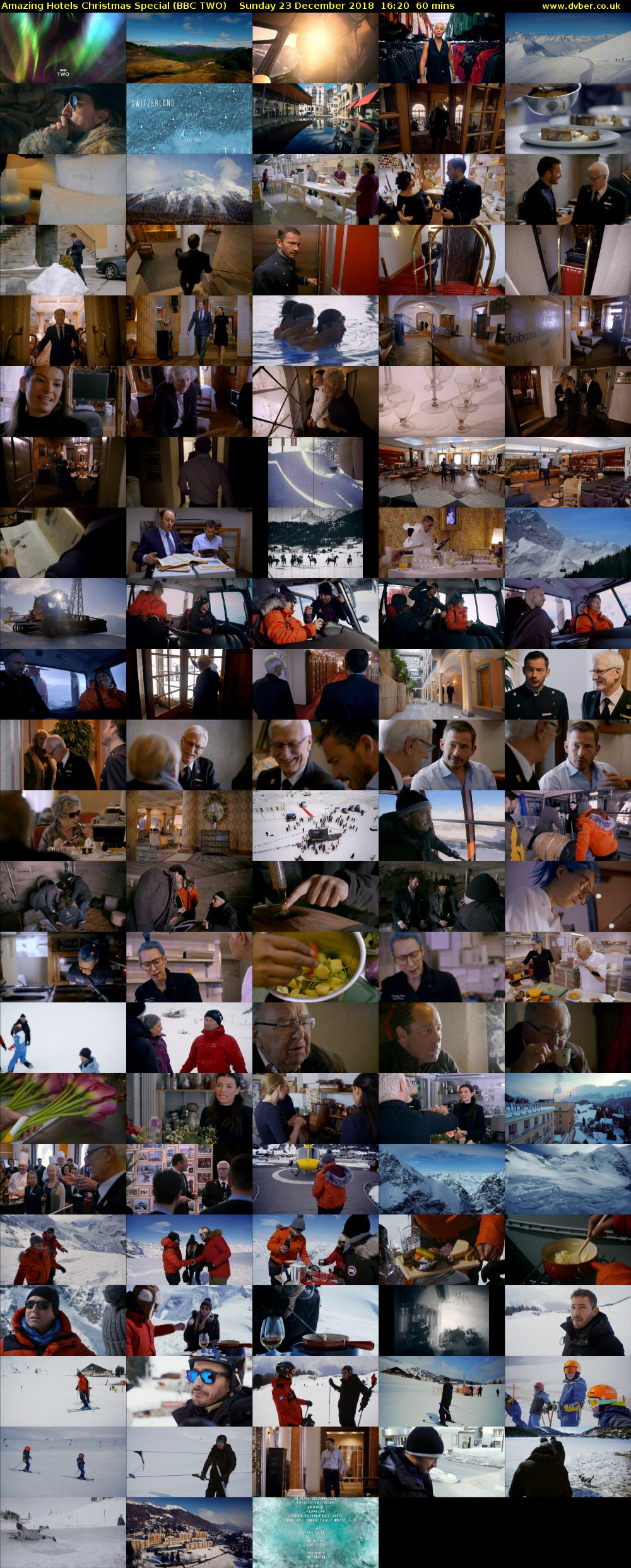 Amazing Hotels Christmas Special (BBC TWO) Sunday 23 December 2018 16:20 - 17:20