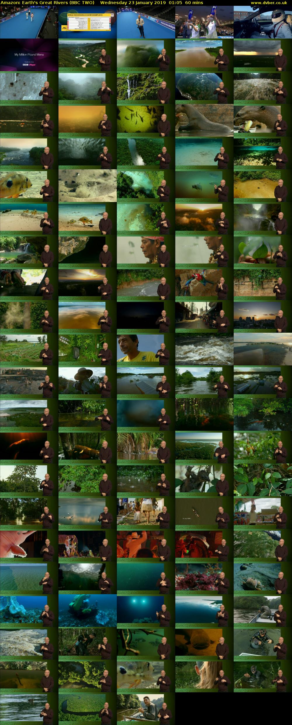 Amazon: Earth's Great Rivers (BBC TWO) Wednesday 23 January 2019 01:05 - 02:05