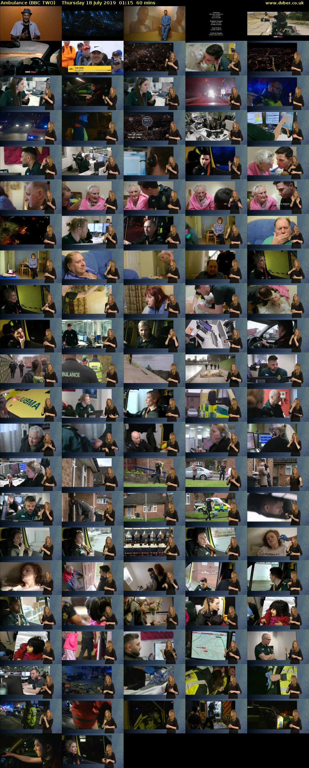 Ambulance (BBC TWO) Thursday 18 July 2019 01:15 - 02:15