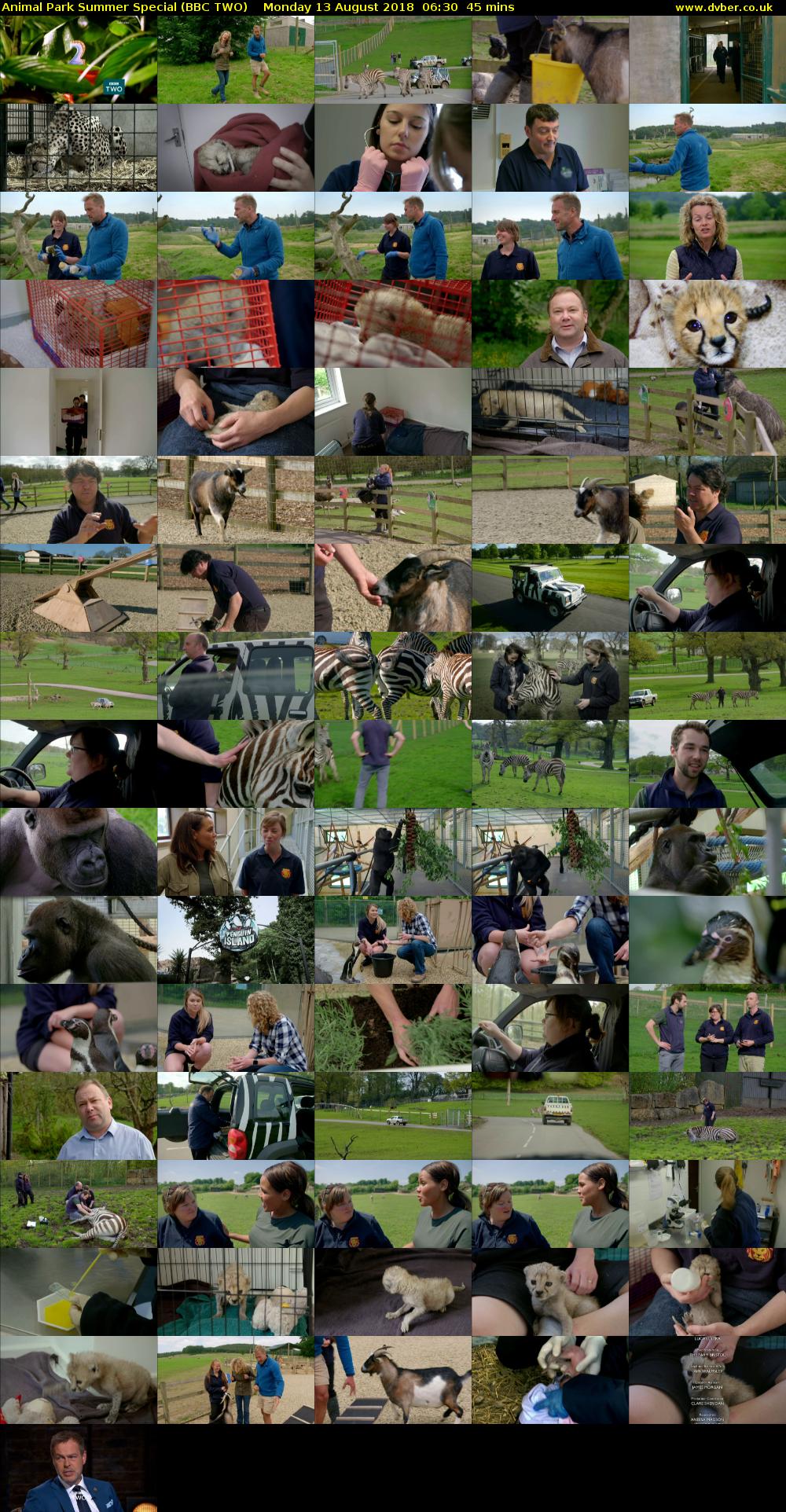 Animal Park Summer Special (BBC TWO) Monday 13 August 2018 06:30 - 07:15