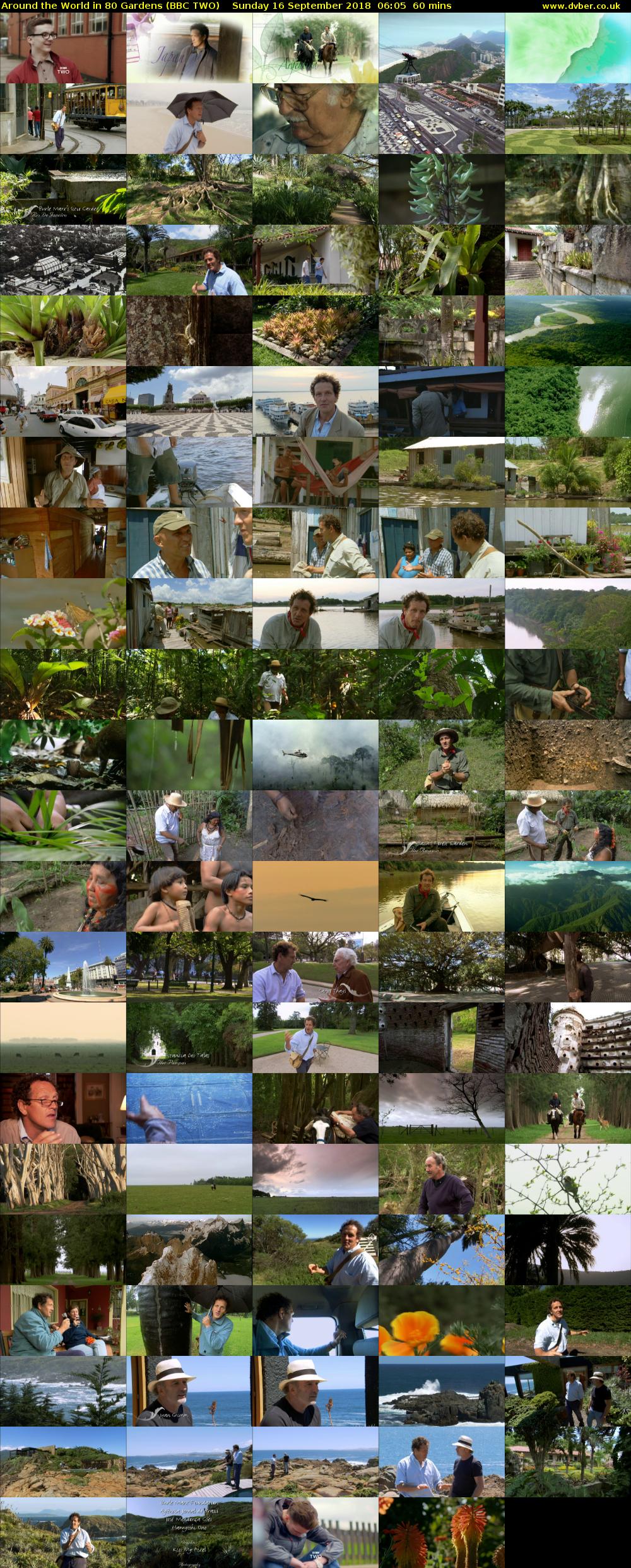 Around the World in 80 Gardens (BBC TWO) Sunday 16 September 2018 06:05 - 07:05