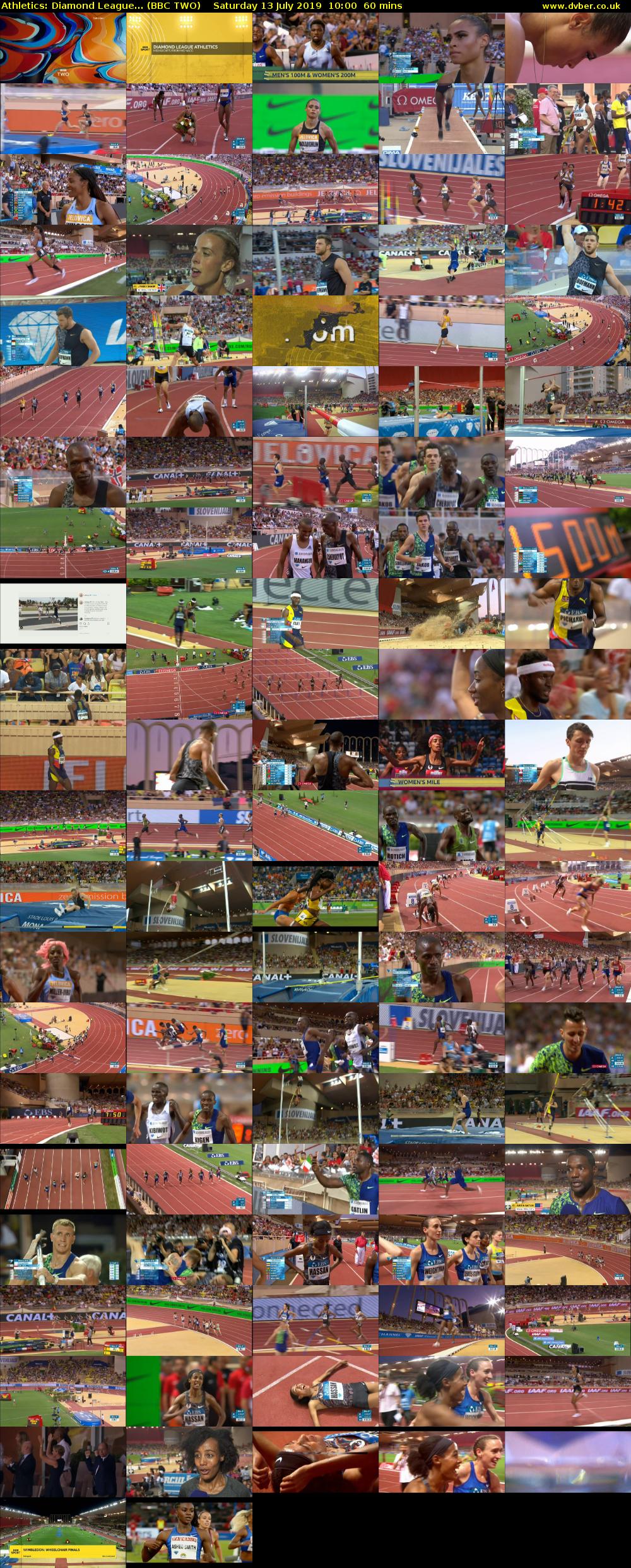 Athletics: Diamond League... (BBC TWO) Saturday 13 July 2019 10:00 - 11:00