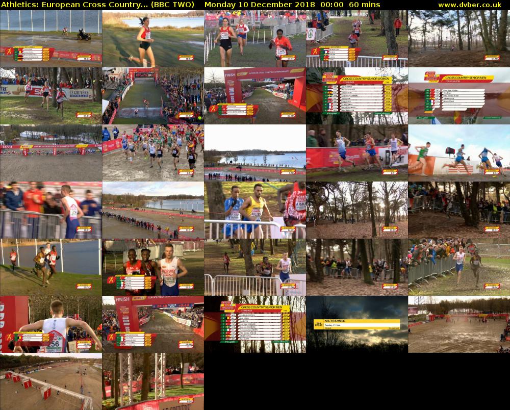 Athletics: European Cross Country... (BBC TWO) Monday 10 December 2018 00:00 - 01:00