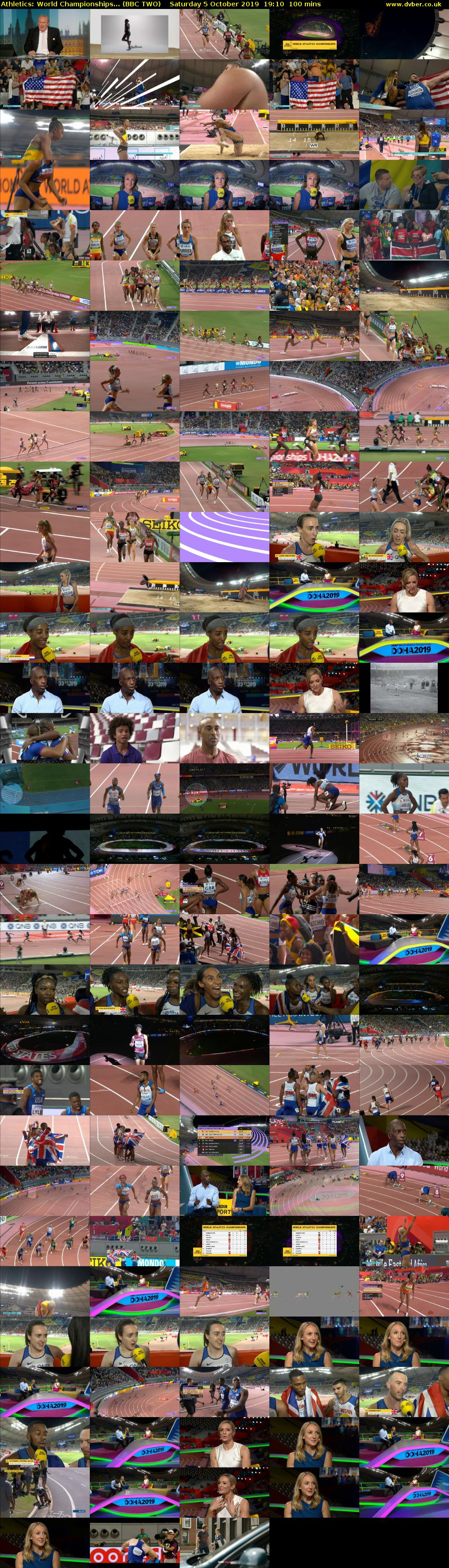 Athletics: World Championships... (BBC TWO) Saturday 5 October 2019 19:10 - 20:50