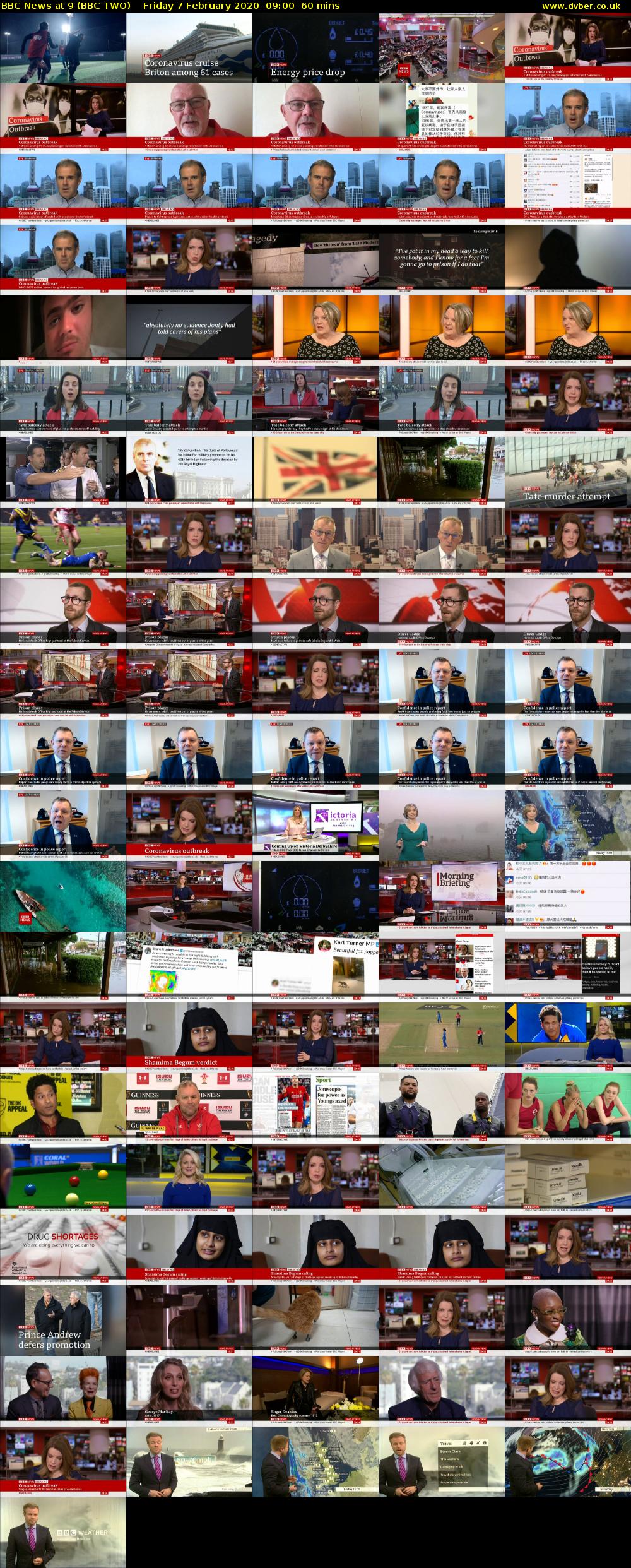 BBC News at 9 (BBC TWO) Friday 7 February 2020 09:00 - 10:00