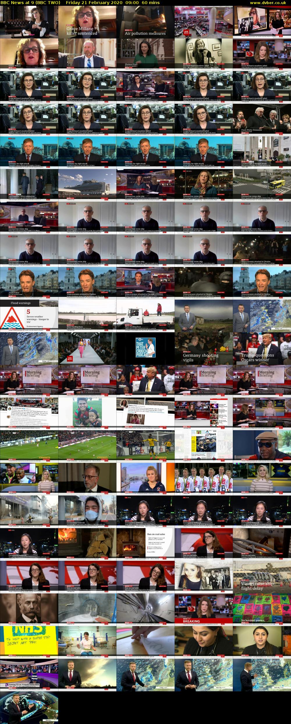 BBC News at 9 (BBC TWO) Friday 21 February 2020 09:00 - 10:00