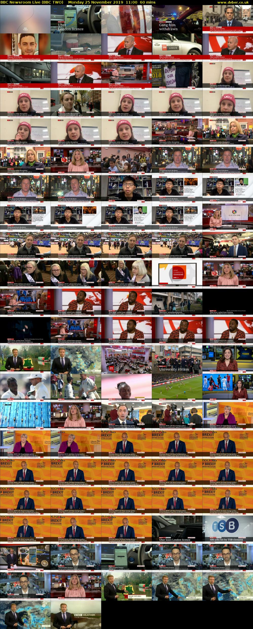 BBC Newsroom Live (BBC TWO) Monday 25 November 2019 11:00 - 12:00