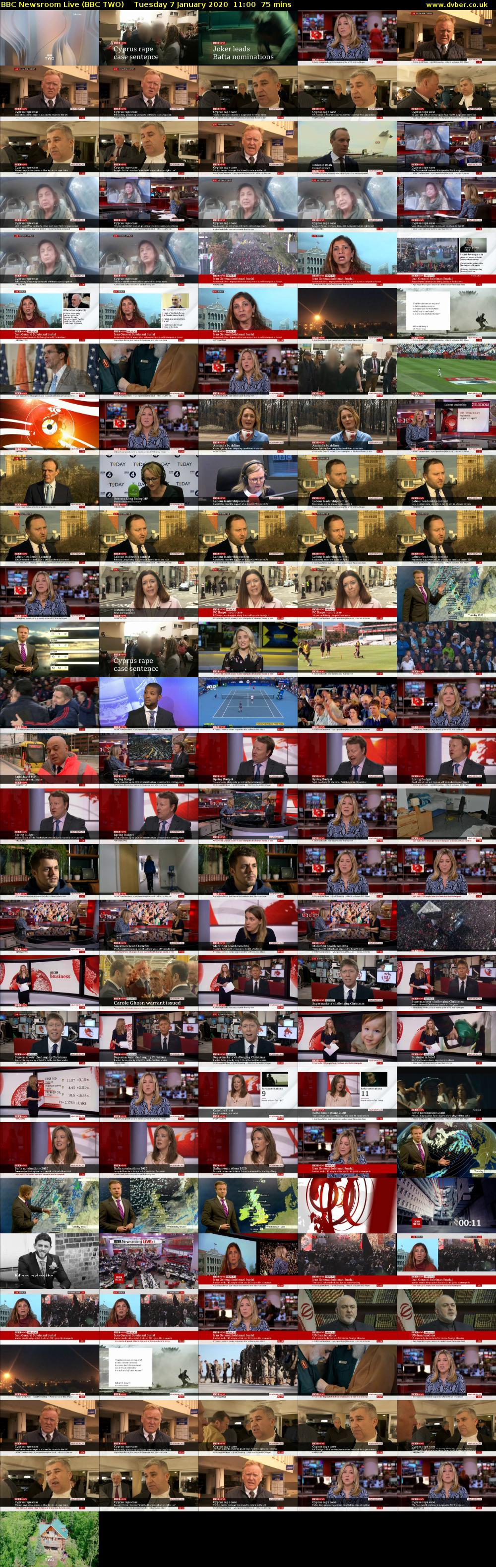 BBC Newsroom Live (BBC TWO) Tuesday 7 January 2020 11:00 - 12:15