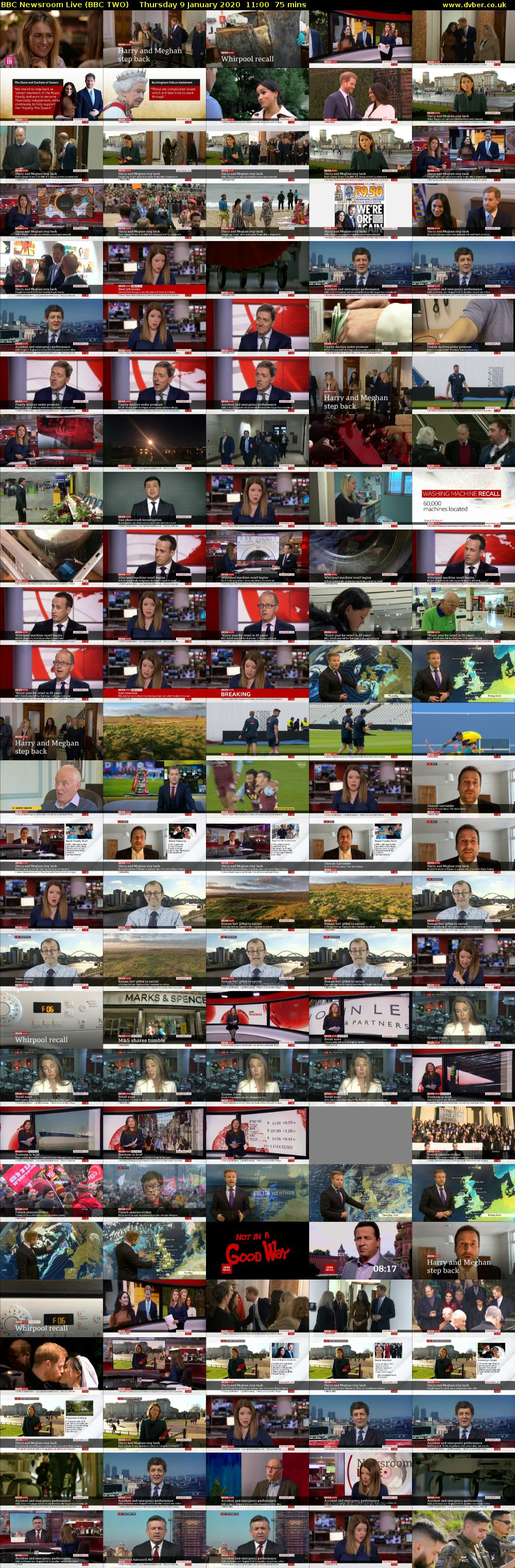 BBC Newsroom Live (BBC TWO) Thursday 9 January 2020 11:00 - 12:15
