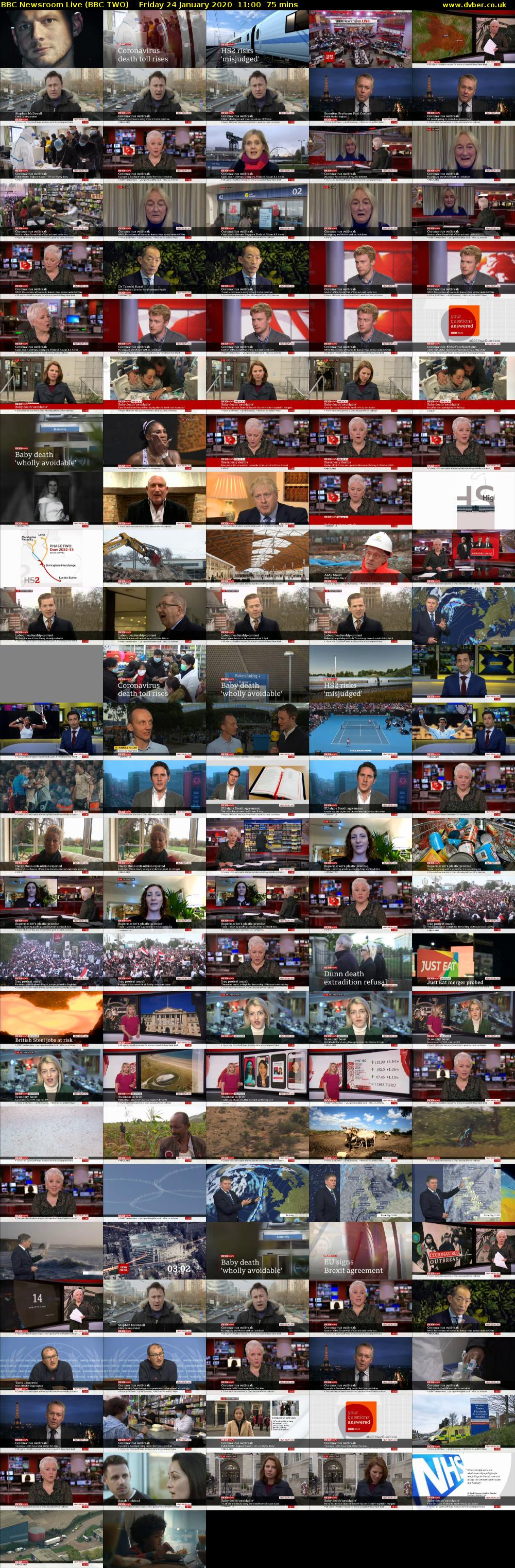 BBC Newsroom Live (BBC TWO) Friday 24 January 2020 11:00 - 12:15