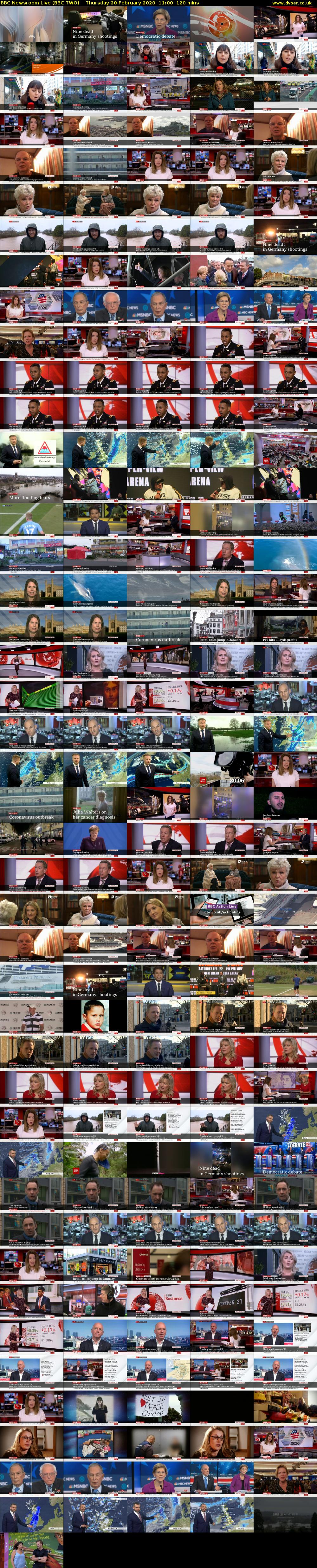 BBC Newsroom Live (BBC TWO) Thursday 20 February 2020 11:00 - 13:00