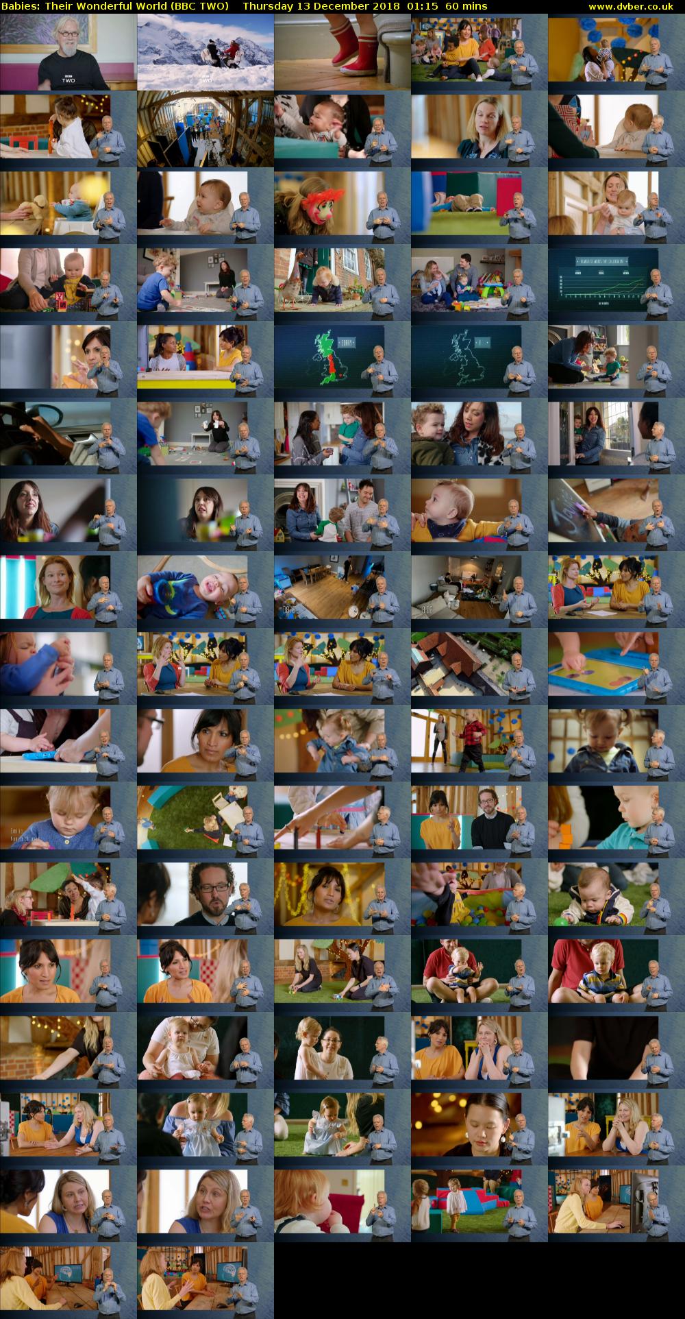 Babies: Their Wonderful World (BBC TWO) Thursday 13 December 2018 01:15 - 02:15