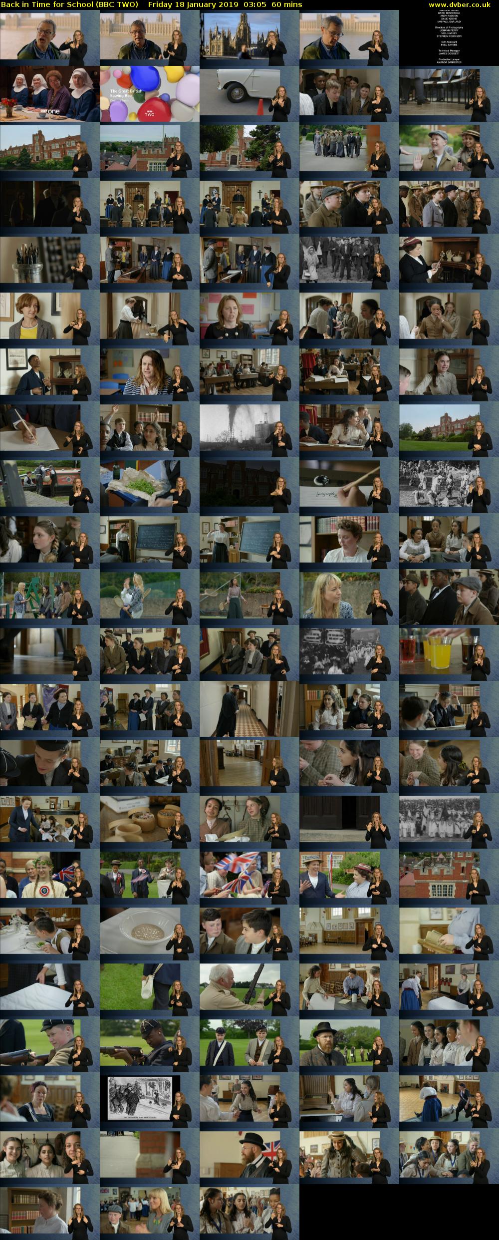 Back in Time for School (BBC TWO) Friday 18 January 2019 03:05 - 04:05