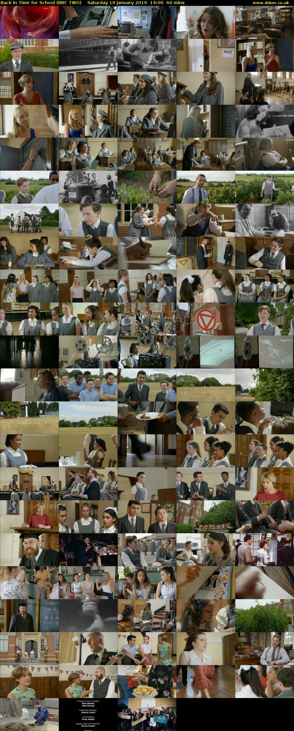 Back in Time for School (BBC TWO) Saturday 19 January 2019 14:00 - 15:00