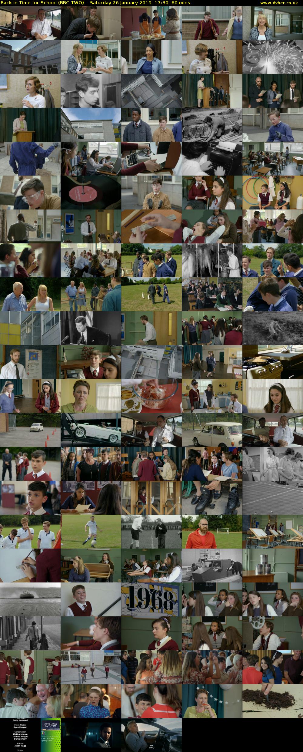 Back in Time for School (BBC TWO) Saturday 26 January 2019 17:30 - 18:30