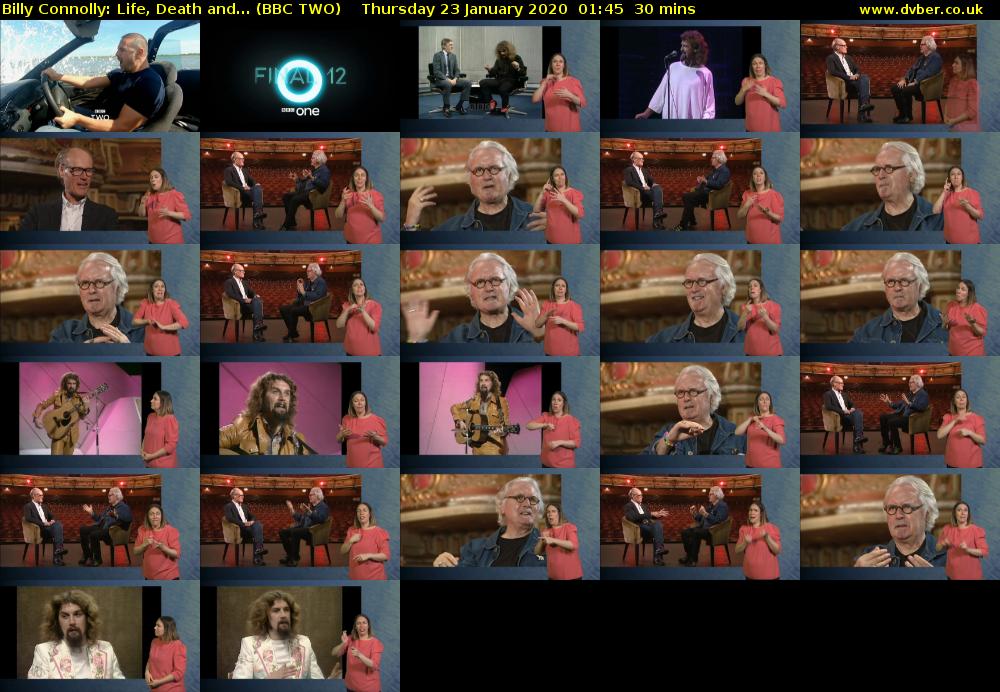 Billy Connolly: Life, Death and... (BBC TWO) Thursday 23 January 2020 01:45 - 02:15