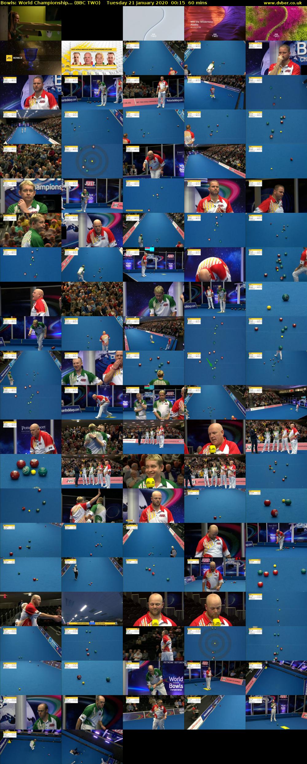 Bowls: World Championship... (BBC TWO) Tuesday 21 January 2020 00:15 - 01:15