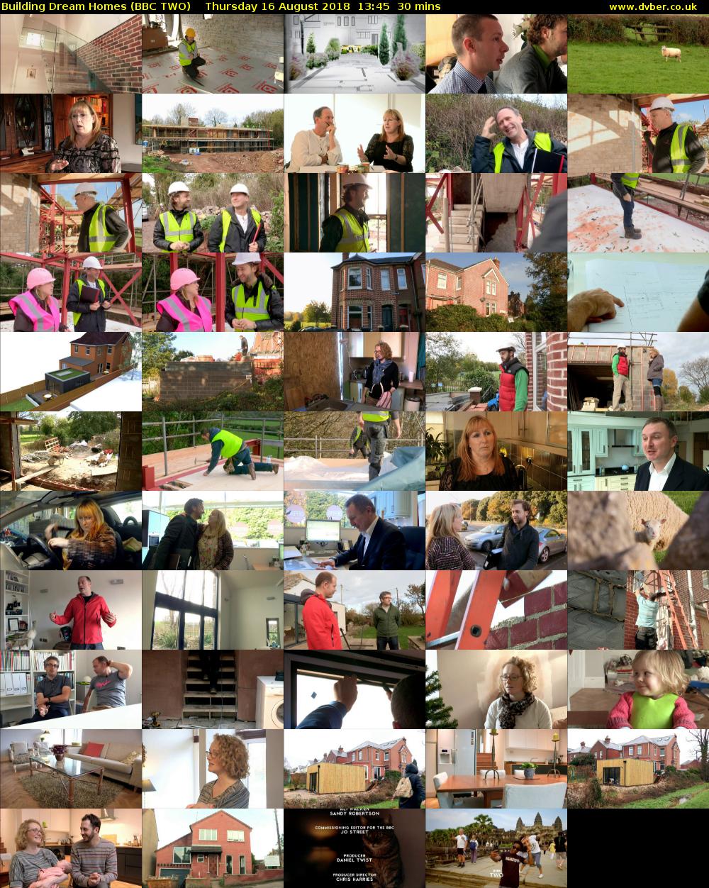 Building Dream Homes (BBC TWO) Thursday 16 August 2018 13:45 - 14:15
