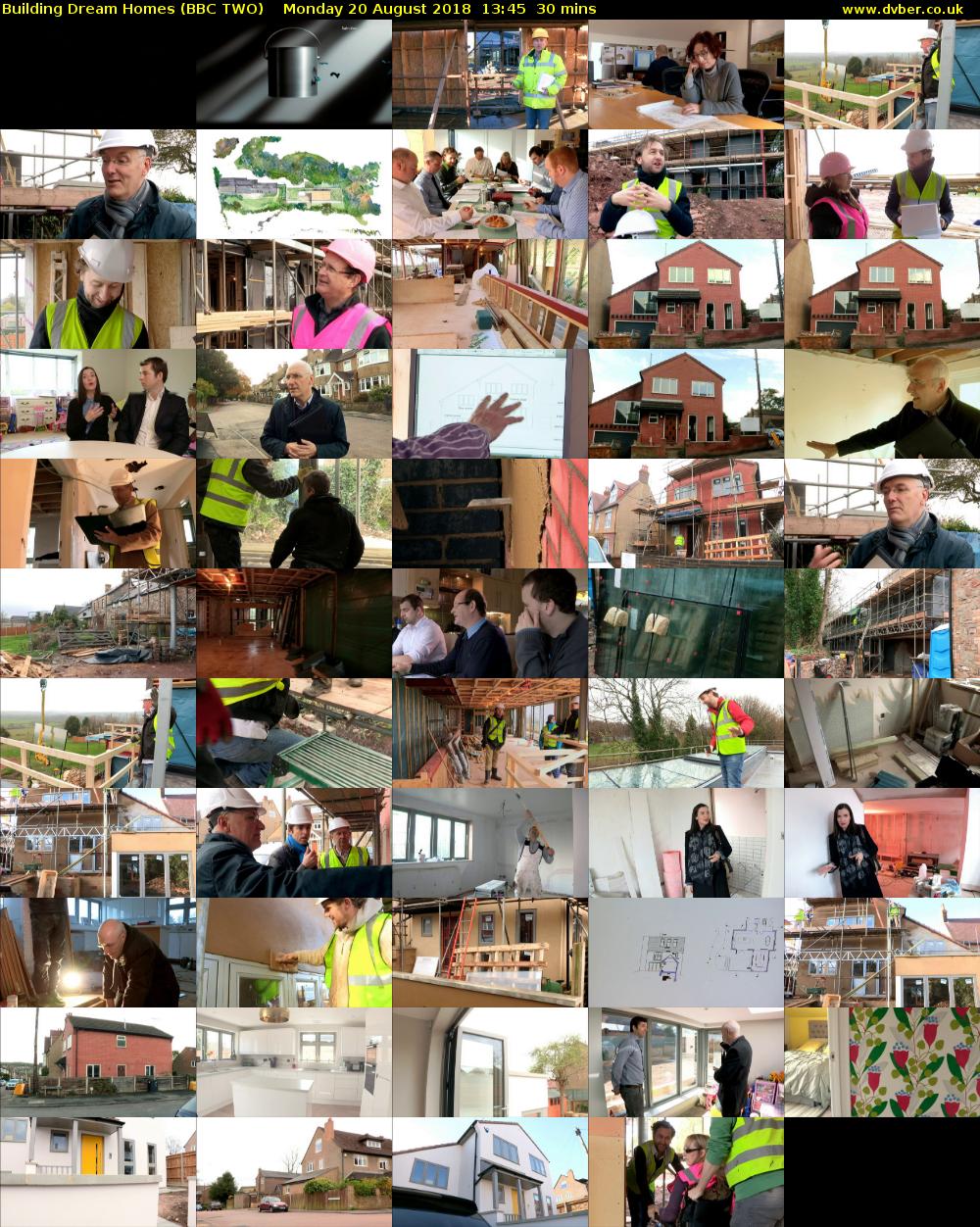 Building Dream Homes (BBC TWO) Monday 20 August 2018 13:45 - 14:15