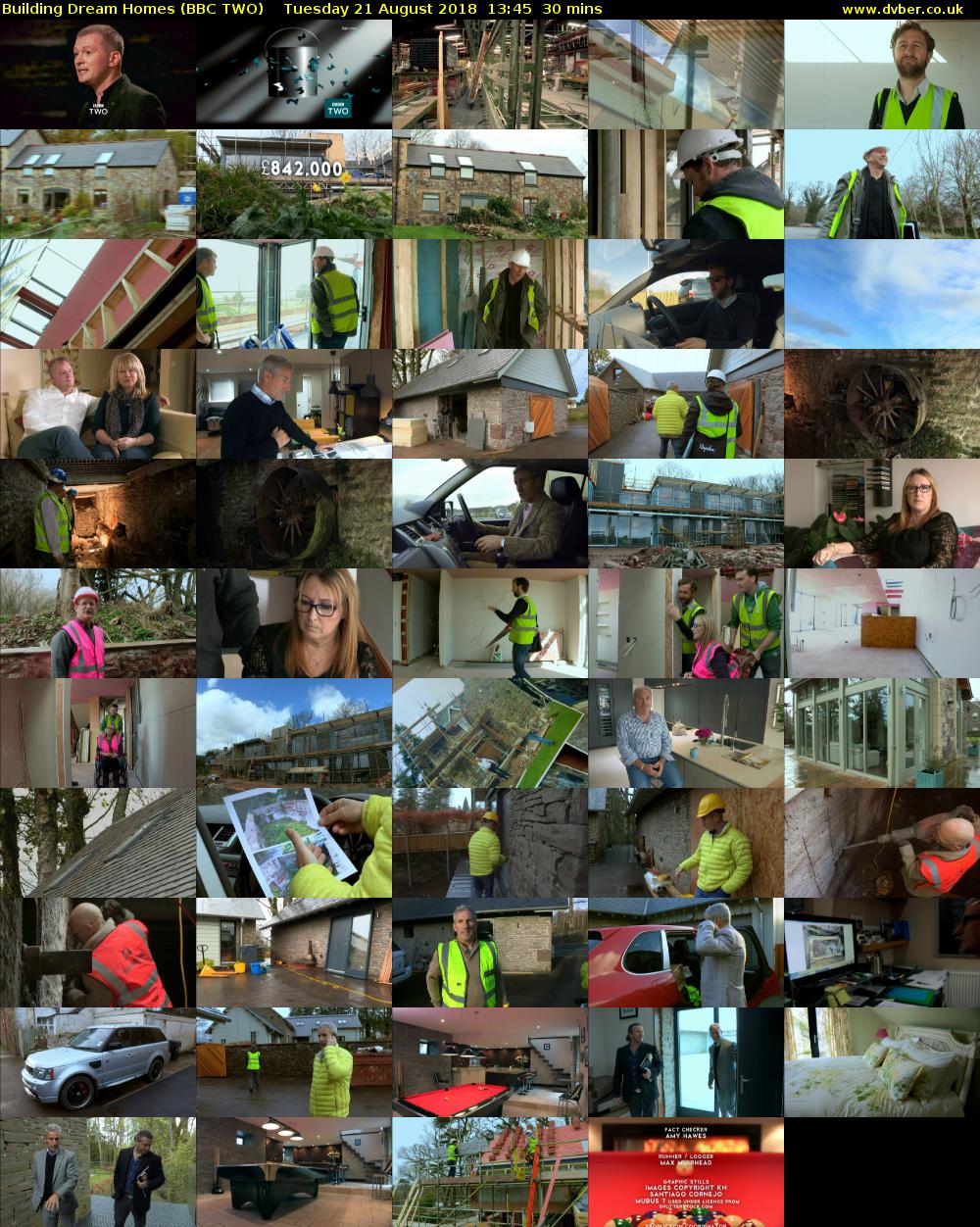 Building Dream Homes (BBC TWO) Tuesday 21 August 2018 13:45 - 14:15