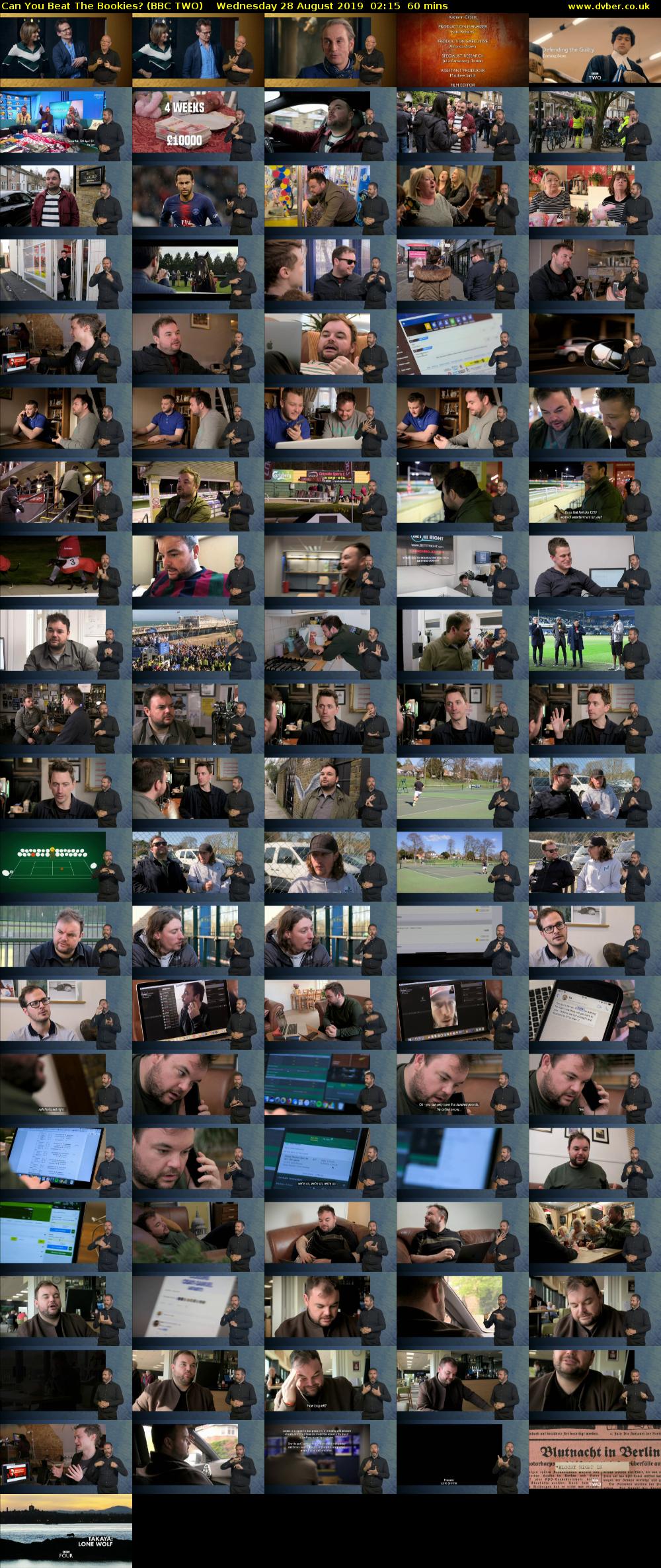 Can You Beat The Bookies? (BBC TWO) Wednesday 28 August 2019 02:15 - 03:15
