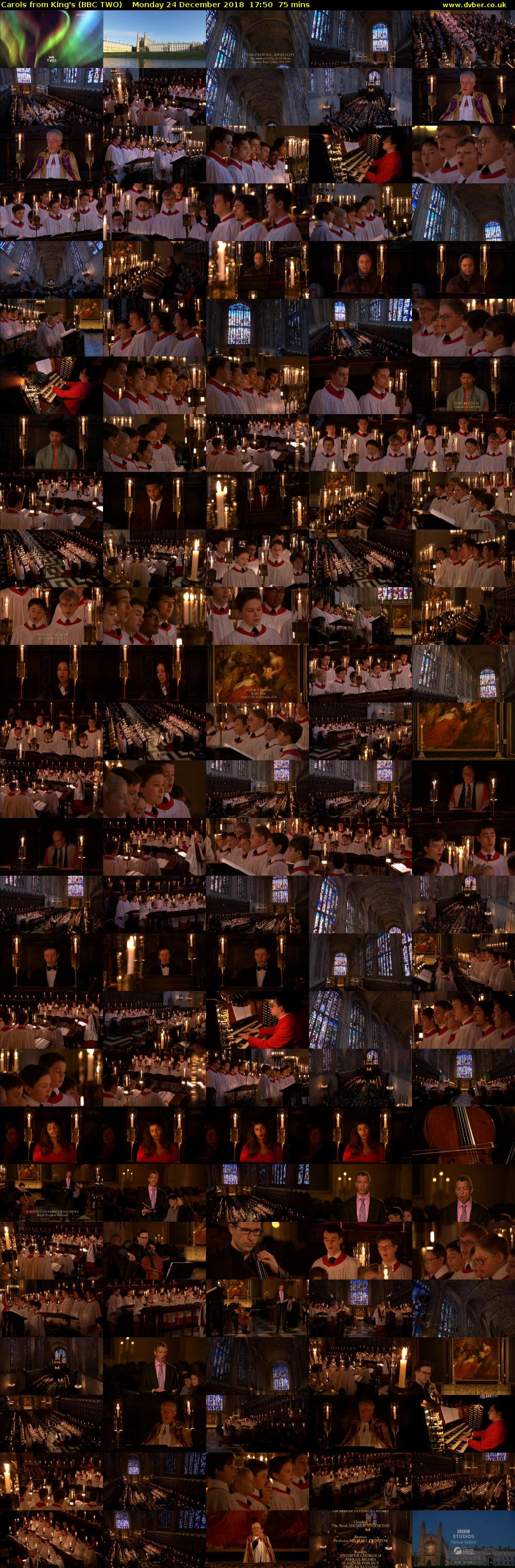 Carols from King's (BBC TWO) Monday 24 December 2018 17:50 - 19:05