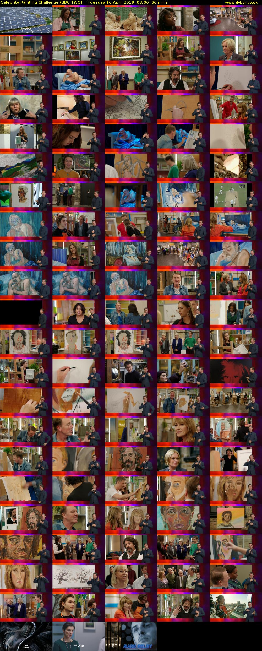 Celebrity Painting Challenge (BBC TWO) Tuesday 16 April 2019 08:00 - 09:00