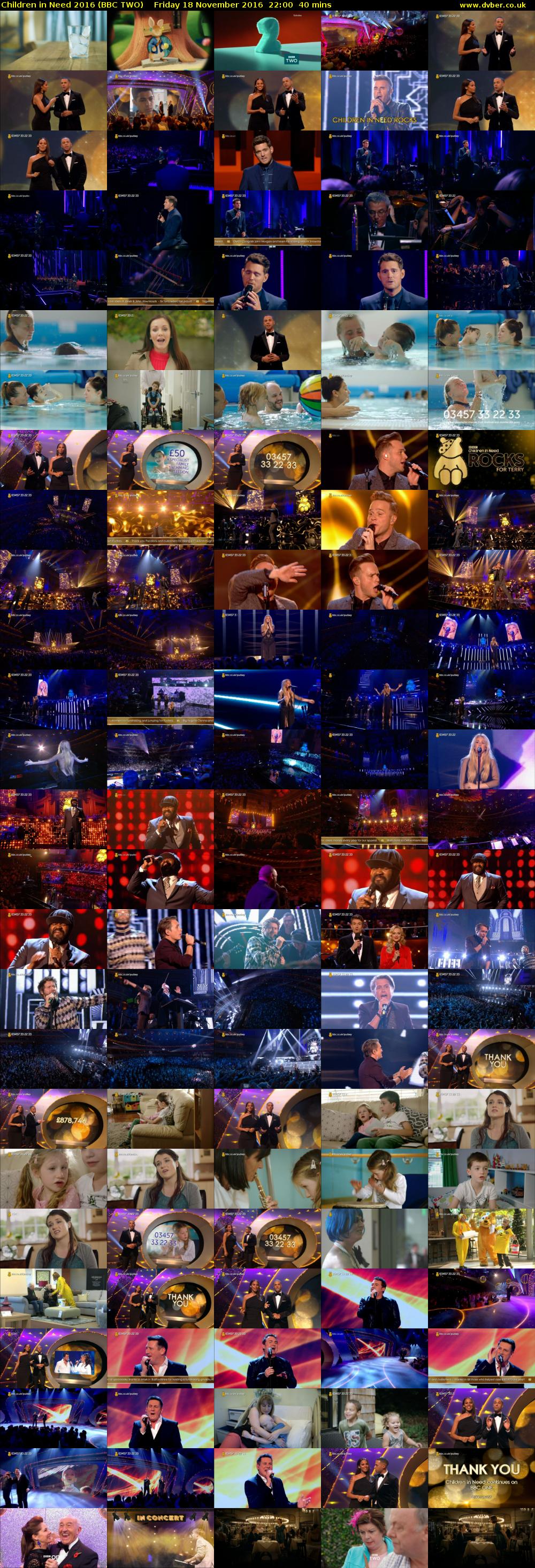 Children in Need 2016 (BBC TWO) Friday 18 November 2016 22:00 - 22:40