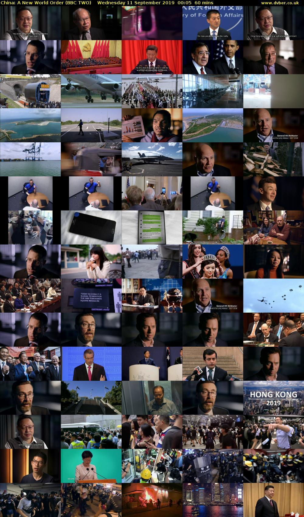 China: A New World Order (BBC TWO) Wednesday 11 September 2019 00:05 - 01:05