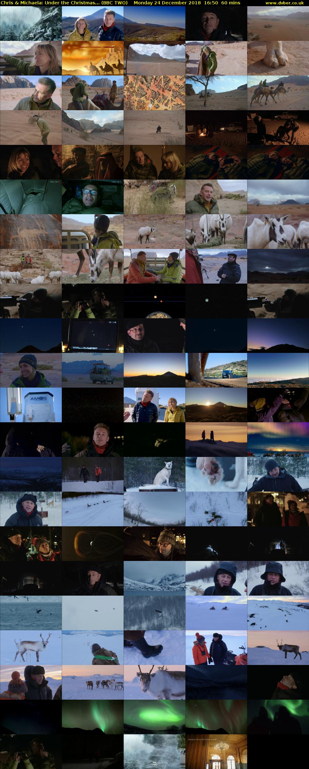Chris & Michaela: Under the Christmas... (BBC TWO) Monday 24 December 2018 16:50 - 17:50