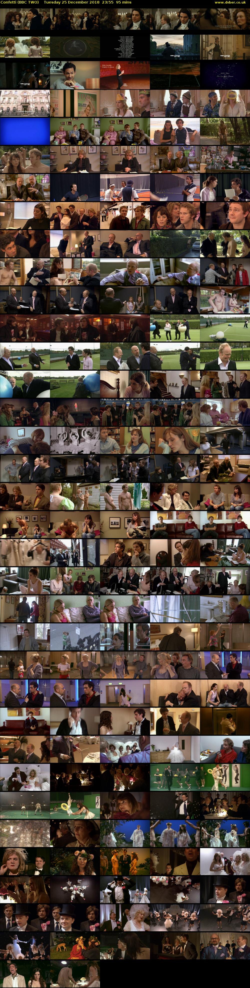 Confetti (BBC TWO) Tuesday 25 December 2018 23:55 - 01:30