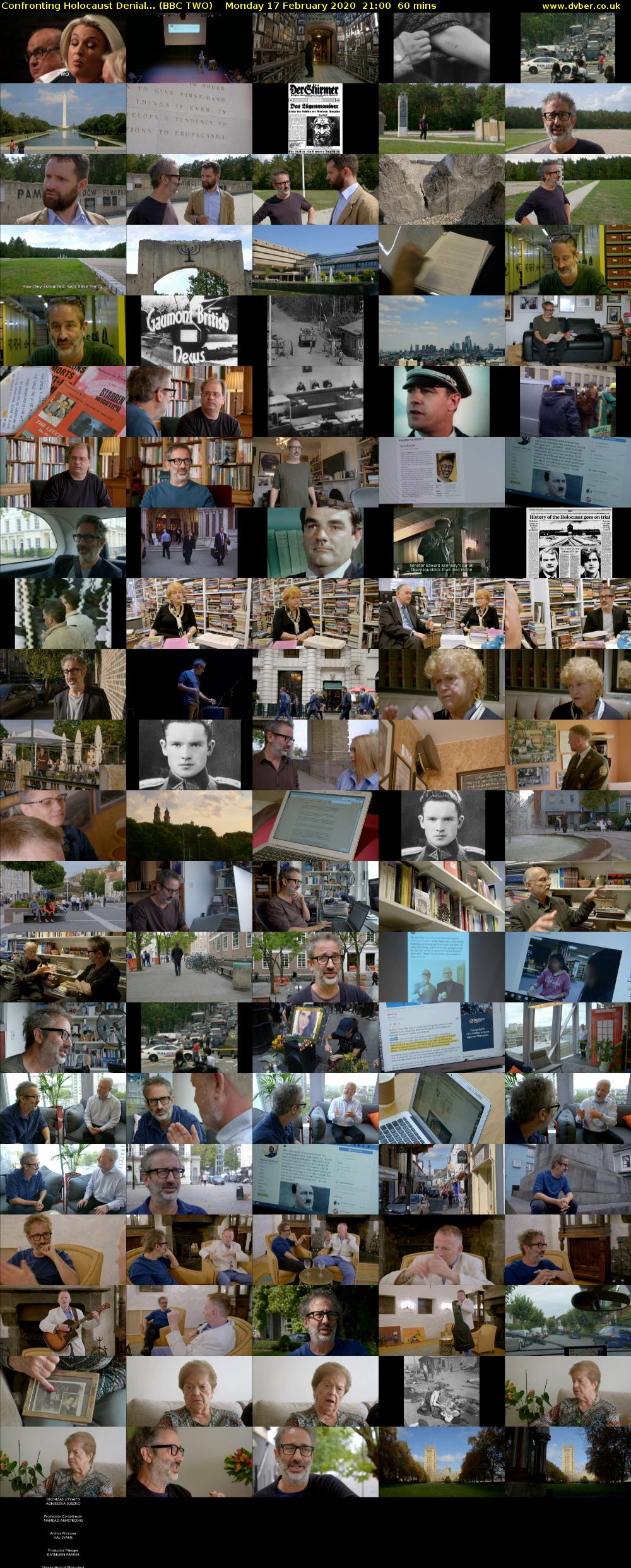 Confronting Holocaust Denial... (BBC TWO) Monday 17 February 2020 21:00 - 22:00