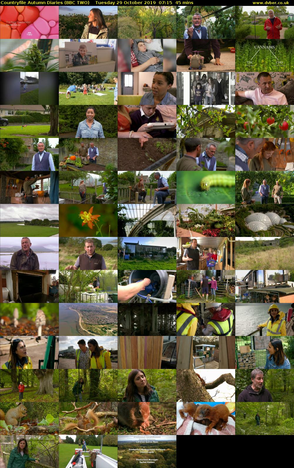 Countryfile Autumn Diaries (BBC TWO) Tuesday 29 October 2019 07:15 - 08:00