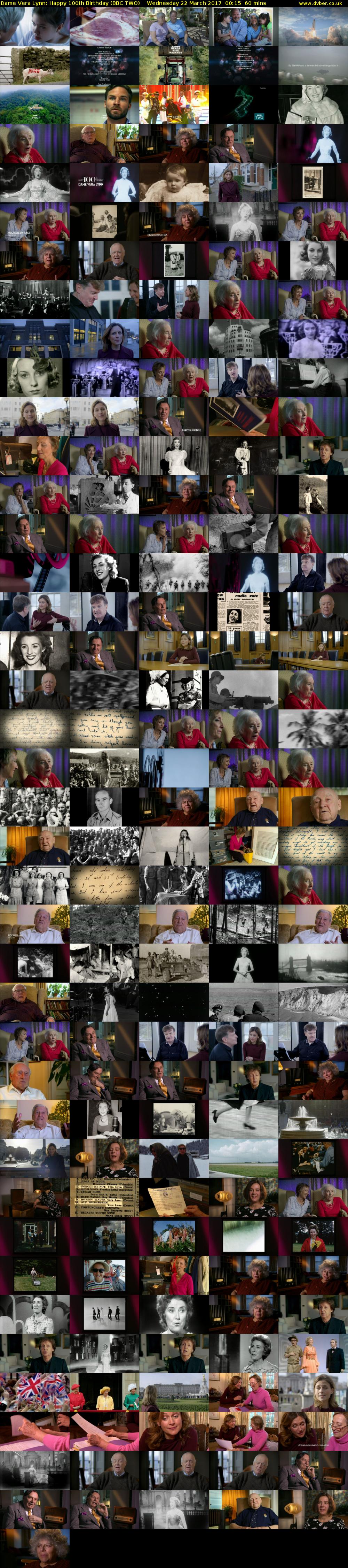 Dame Vera Lynn: Happy 100th Birthday (BBC TWO) Wednesday 22 March 2017 00:15 - 01:15
