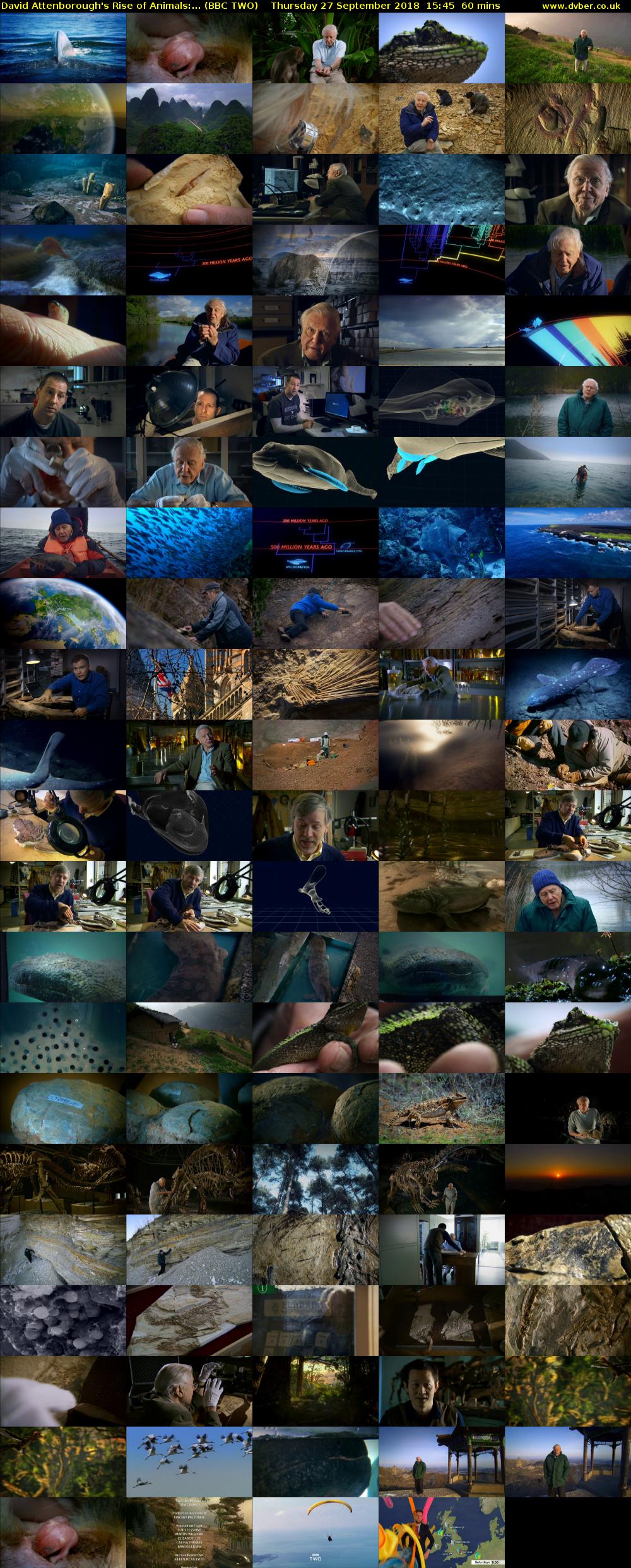 David Attenborough's Rise of Animals:... (BBC TWO) Thursday 27 September 2018 15:45 - 16:45