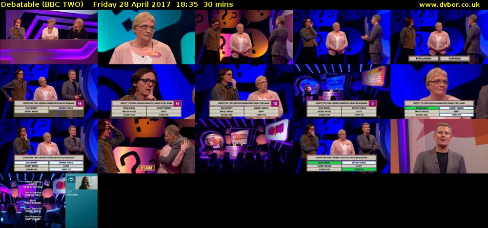 Debatable (BBC TWO) Friday 28 April 2017 18:35 - 19:05