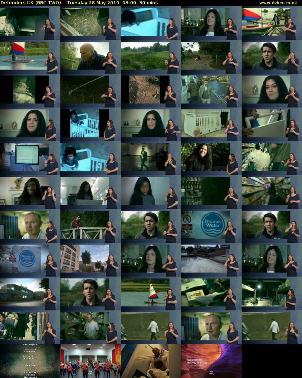 Defenders UK (BBC TWO) Tuesday 28 May 2019 08:00 - 08:30