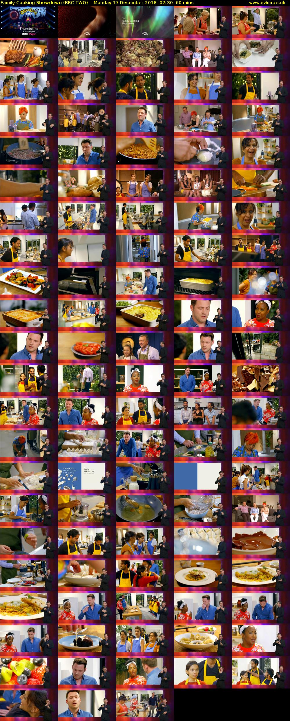 Family Cooking Showdown (BBC TWO) Monday 17 December 2018 07:30 - 08:30