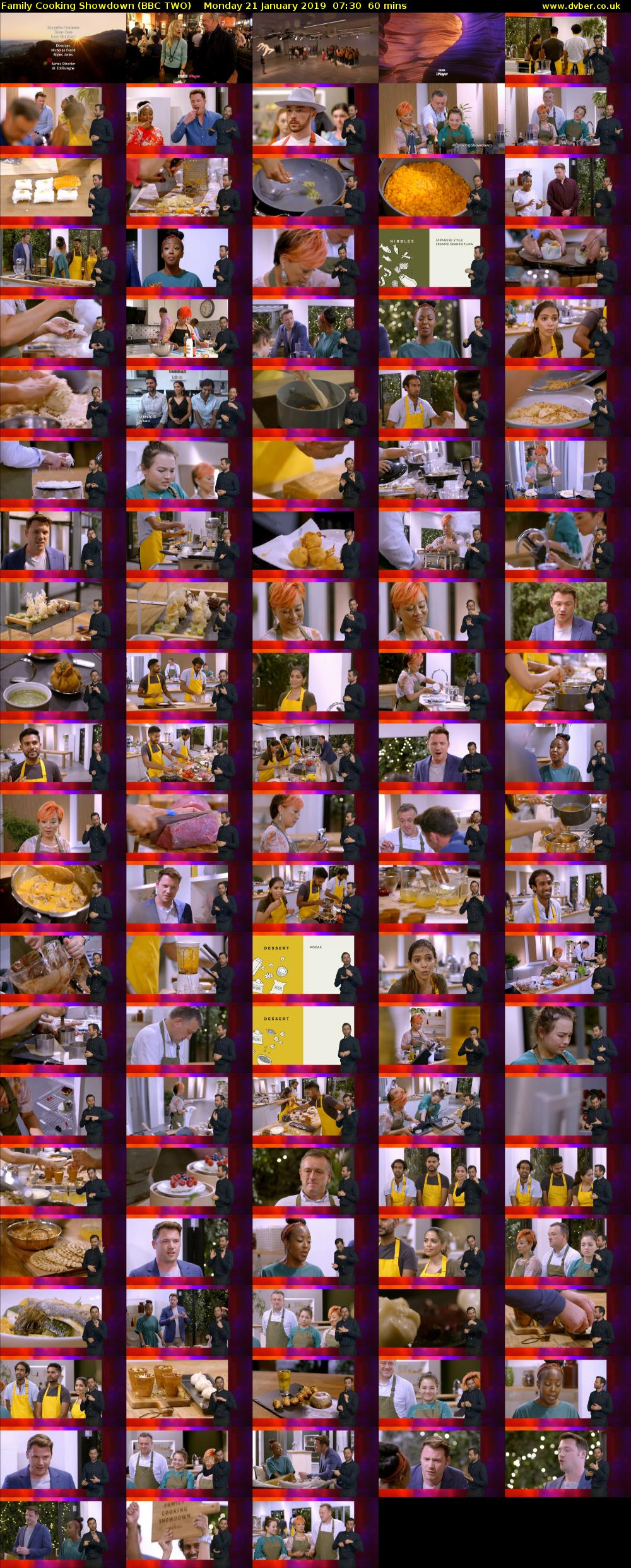 Family Cooking Showdown (BBC TWO) Monday 21 January 2019 07:30 - 08:30