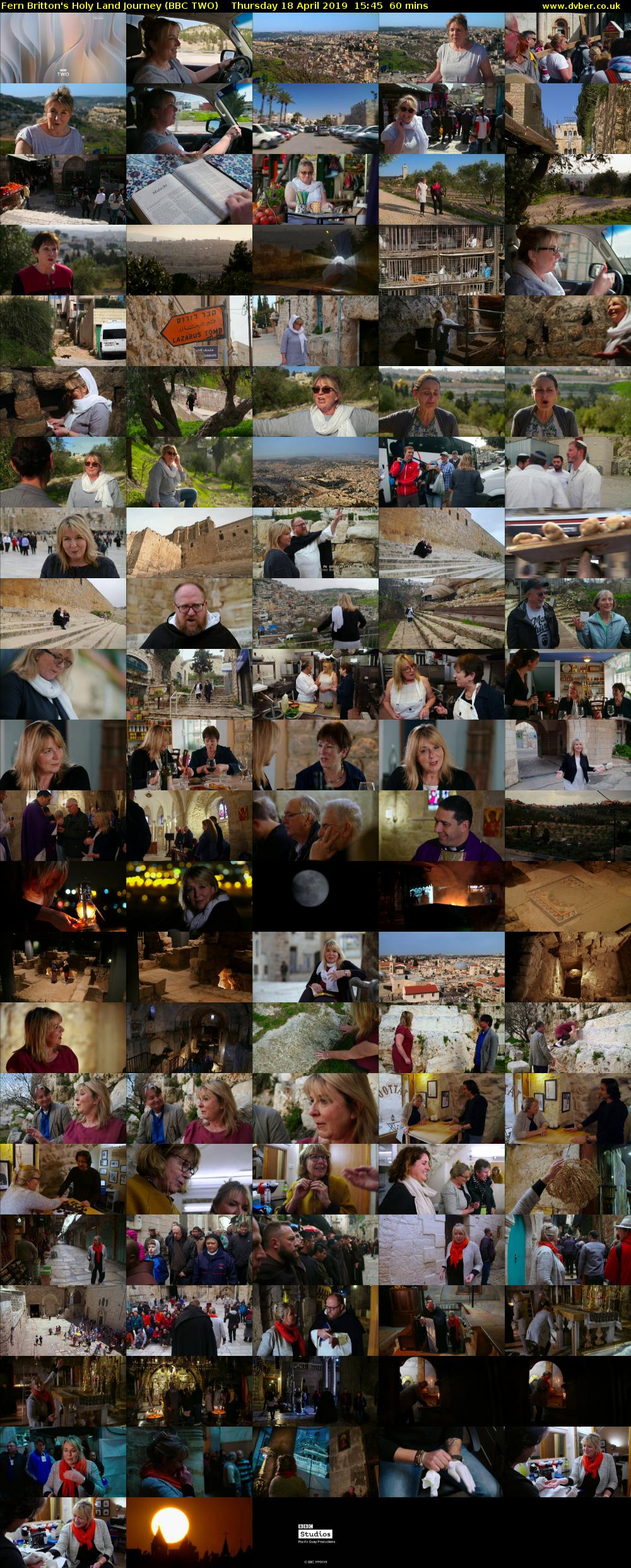 Fern Britton's Holy Land Journey (BBC TWO) Thursday 18 April 2019 15:45 - 16:45