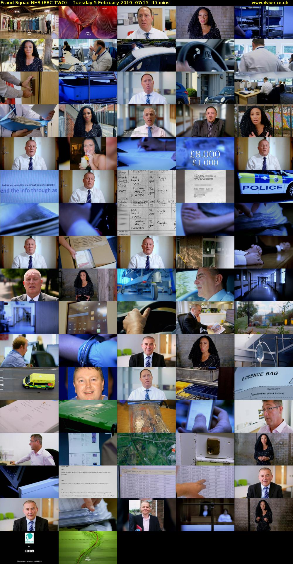 Fraud Squad NHS (BBC TWO) Tuesday 5 February 2019 07:15 - 08:00