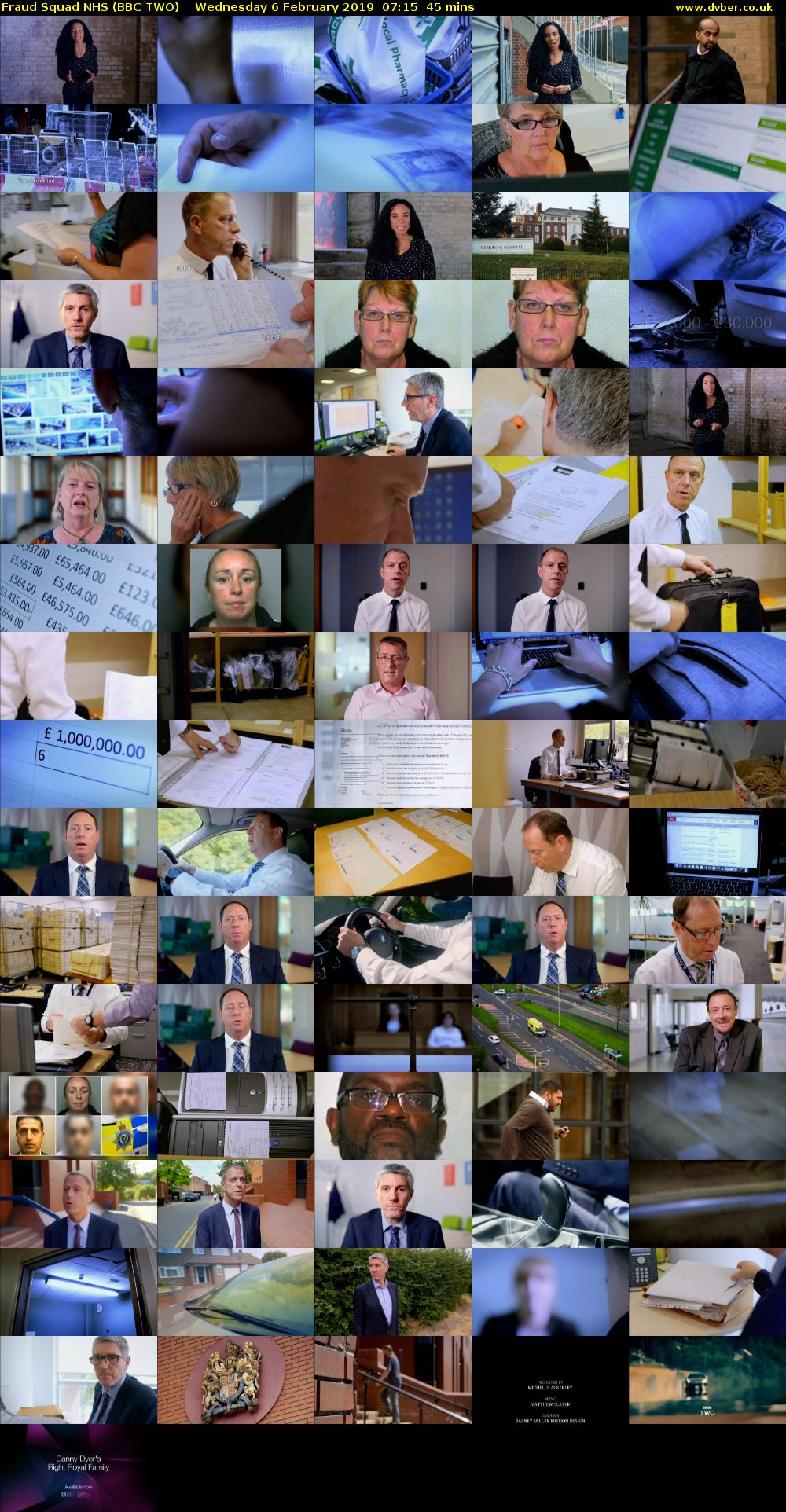 Fraud Squad NHS (BBC TWO) Wednesday 6 February 2019 07:15 - 08:00