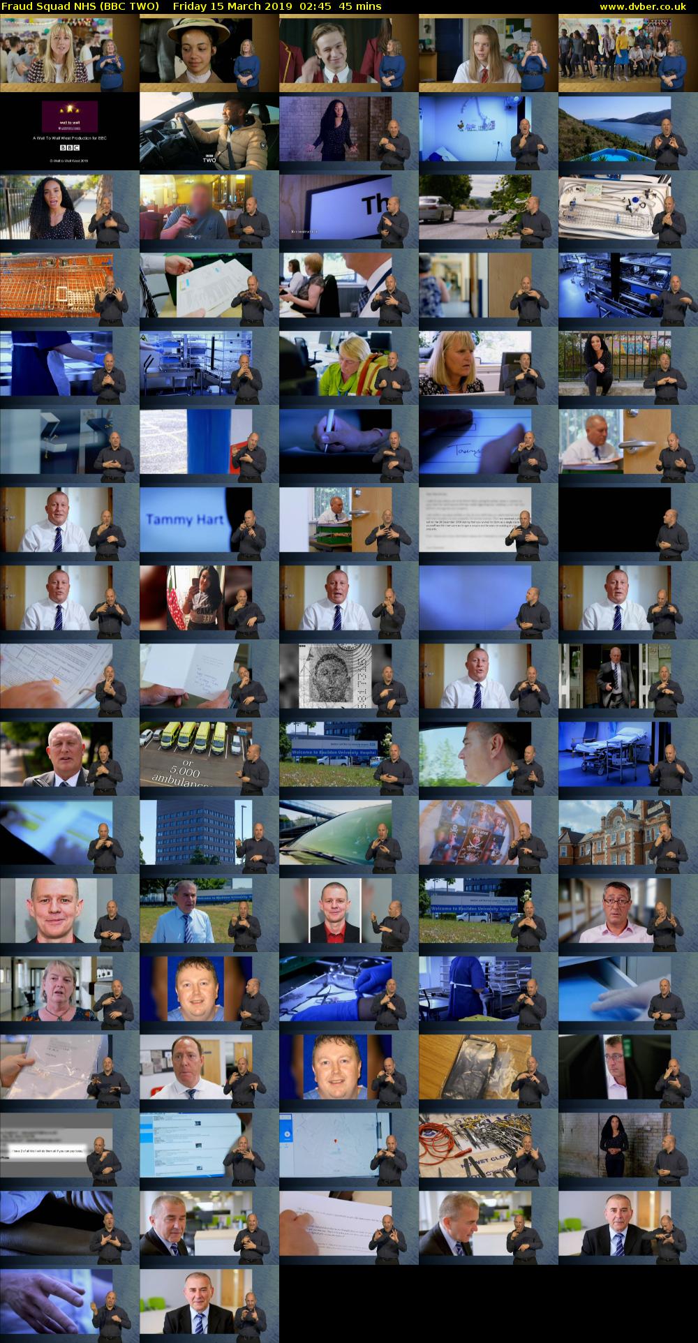 Fraud Squad NHS (BBC TWO) Friday 15 March 2019 02:45 - 03:30