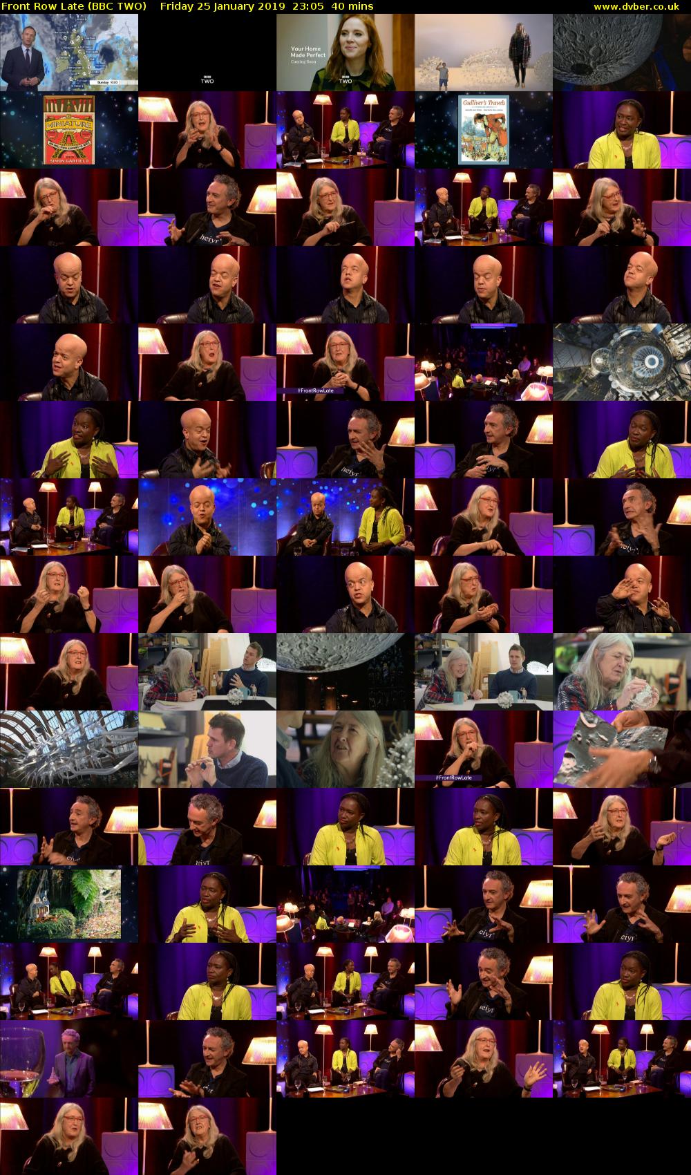 Front Row Late (BBC TWO) Friday 25 January 2019 23:05 - 23:45