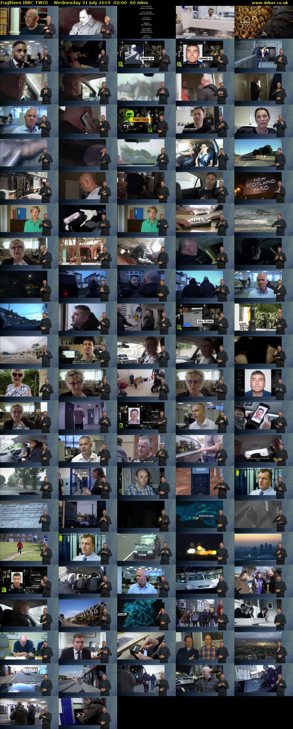Fugitives (BBC TWO) Wednesday 31 July 2019 02:00 - 03:00