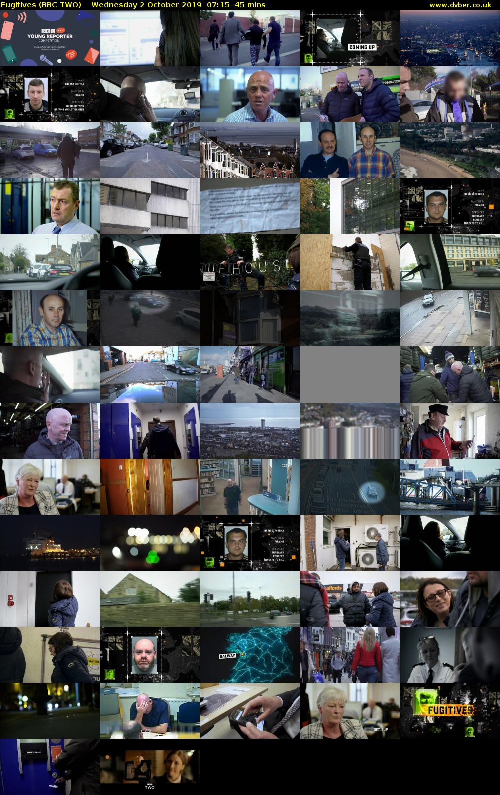 Fugitives (BBC TWO) Wednesday 2 October 2019 07:15 - 08:00