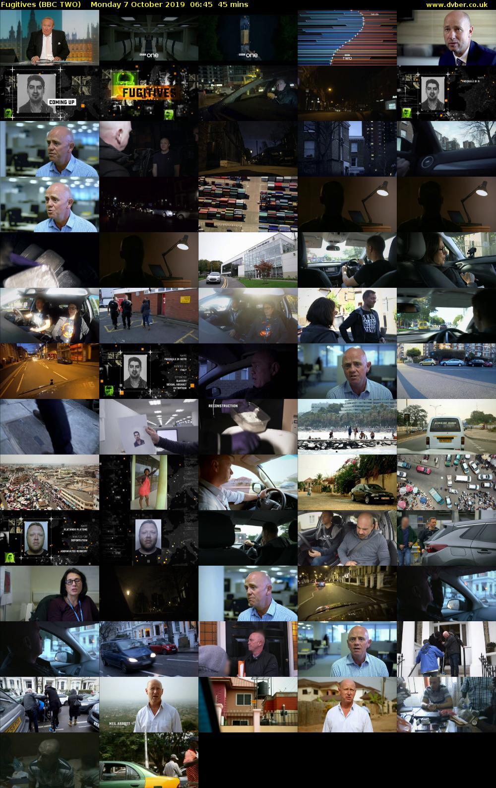 Fugitives (BBC TWO) Monday 7 October 2019 06:45 - 07:30