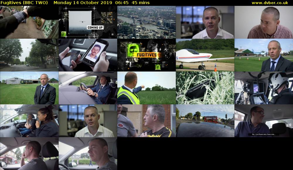 Fugitives (BBC TWO) Monday 14 October 2019 06:45 - 07:30