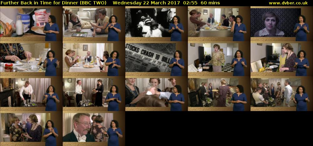 Further Back in Time for Dinner (BBC TWO) Wednesday 22 March 2017 02:55 - 03:55
